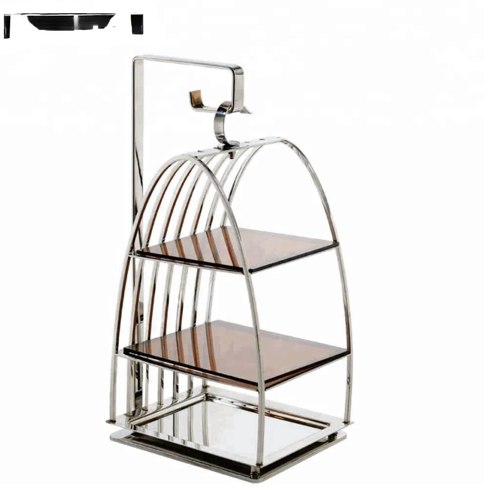 Продукция Гуанчжоу Baja Tahan Бытовая 3 Tingkat EMA Dekorasi Gantung Pernikahan Sangkar Burung Berdiri Kue