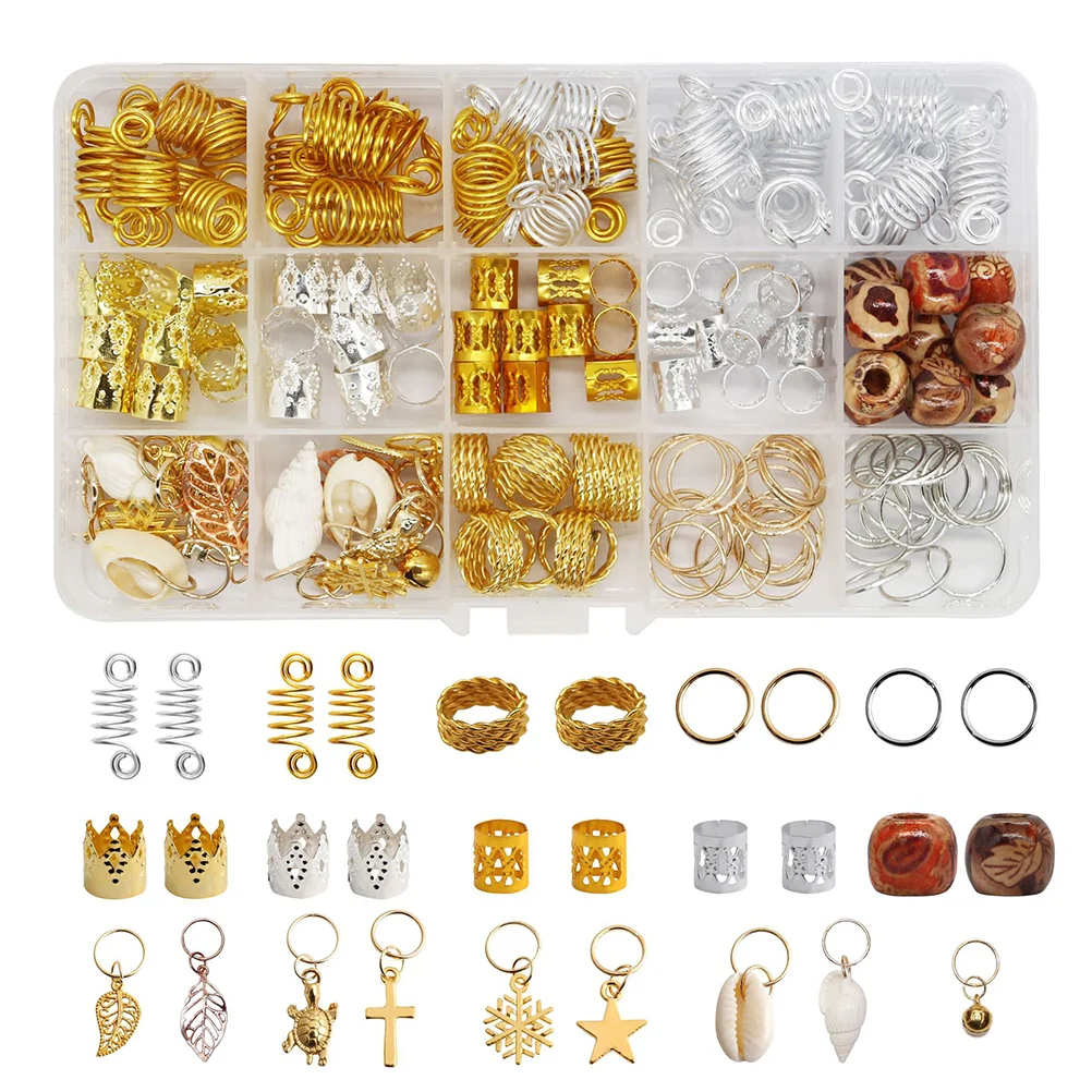 

Hair Beads Dreadlocks Braid Cuffs Jewelry Braiding Charm Accessories Braids Dreadlock Tube Ring Rings Bracelet Decoration