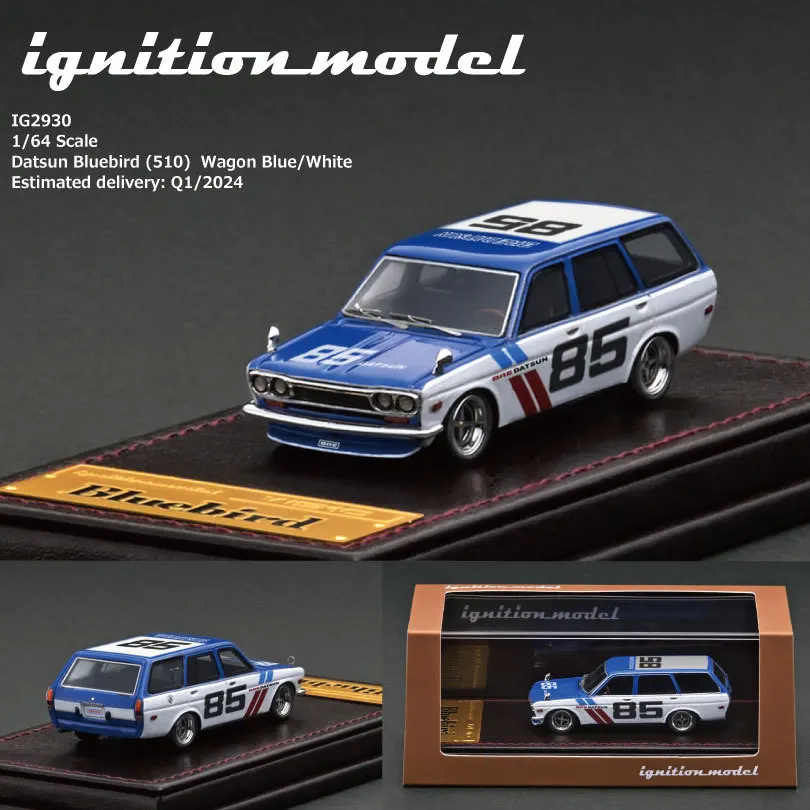 

IG 1:64 Datsun Bluebird (510) Wagon Blue/White Model Car