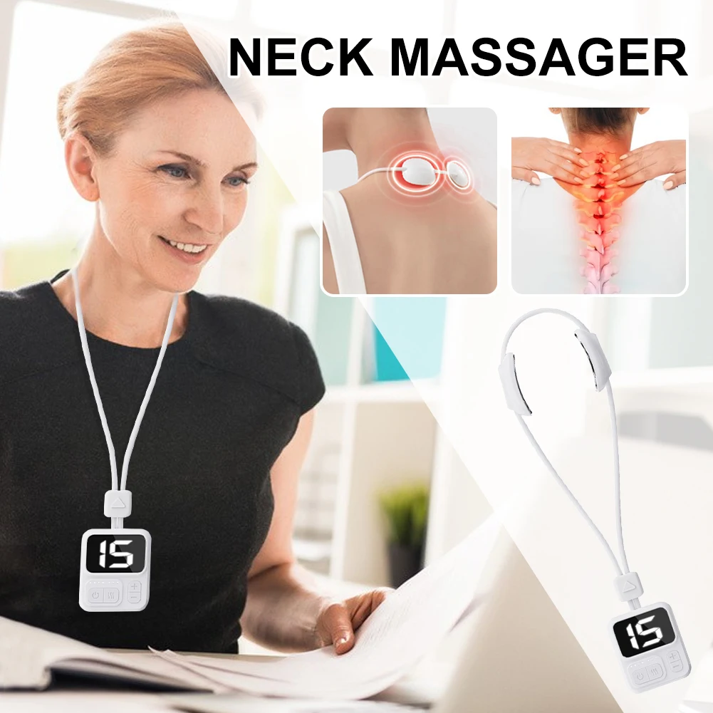 

Mini Neck Massager Hanging Cervical Massage Pendant Pulse Hot Compress Neck Protector Neck Shoulder Pain Relief Neck Care