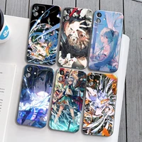 cute anime girl phone case for iphone 11 12 pro max 13 mini se 2020 6 7 8 plus xs 6s x xr anti fall cases soft silicone cover