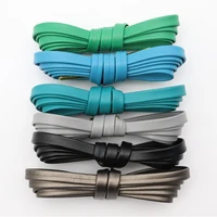 weiou office shoe accessory 7mm greenbluepurple natural matching flat laces pu leather string 30pairs wholesale lacci scarpe