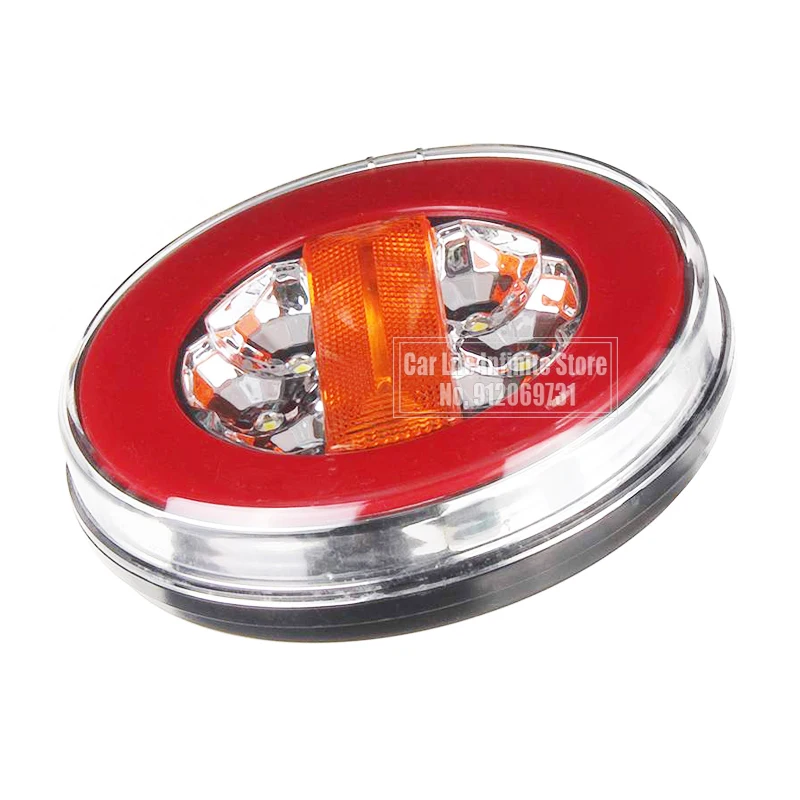 2Pcs Round LED Truck Tail Light 12V 24V Dynamic Running Turn Signal Rear Lamp Trailer Brake Lights Pickup Car Tractor Taillights |
