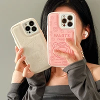 disney mickey mouse strawberry bear phone case for iphone 11 12 13 mini pro xs max 8 7 plus x xr cover