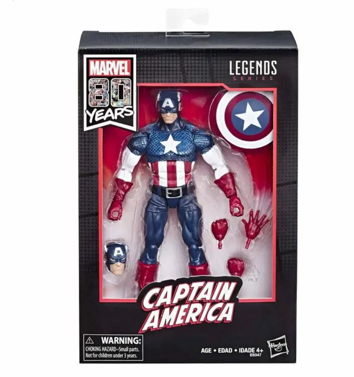 

Marvel Legends Series Marvel 80Th Anniversary Captain America 6-Inch (152Mm) High Movable Figure Figure Boy Toy Gift Avengers