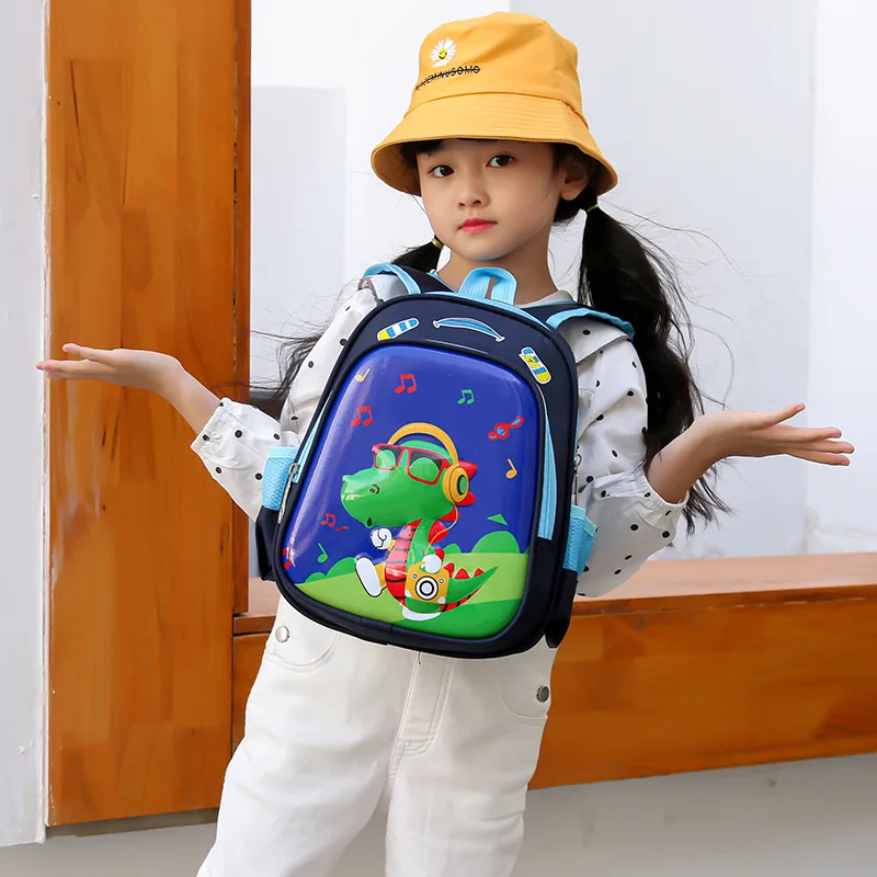 2022 New Children Unicorn Dinosaur Backpacks Korean Cartoon School Bags In Kindergarten Cute Boys Girls Baby Fashion Printed Bag