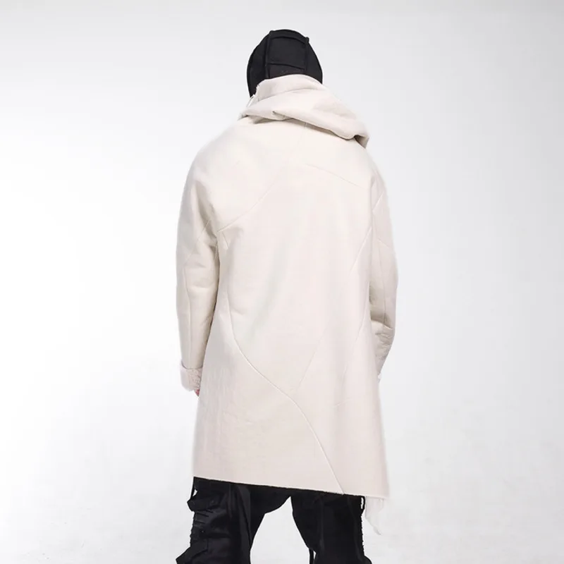 HKSH Waste Land Style Pioneer Deconstructes Мех Интегрированная шерсть ягненка Теплая средней длины