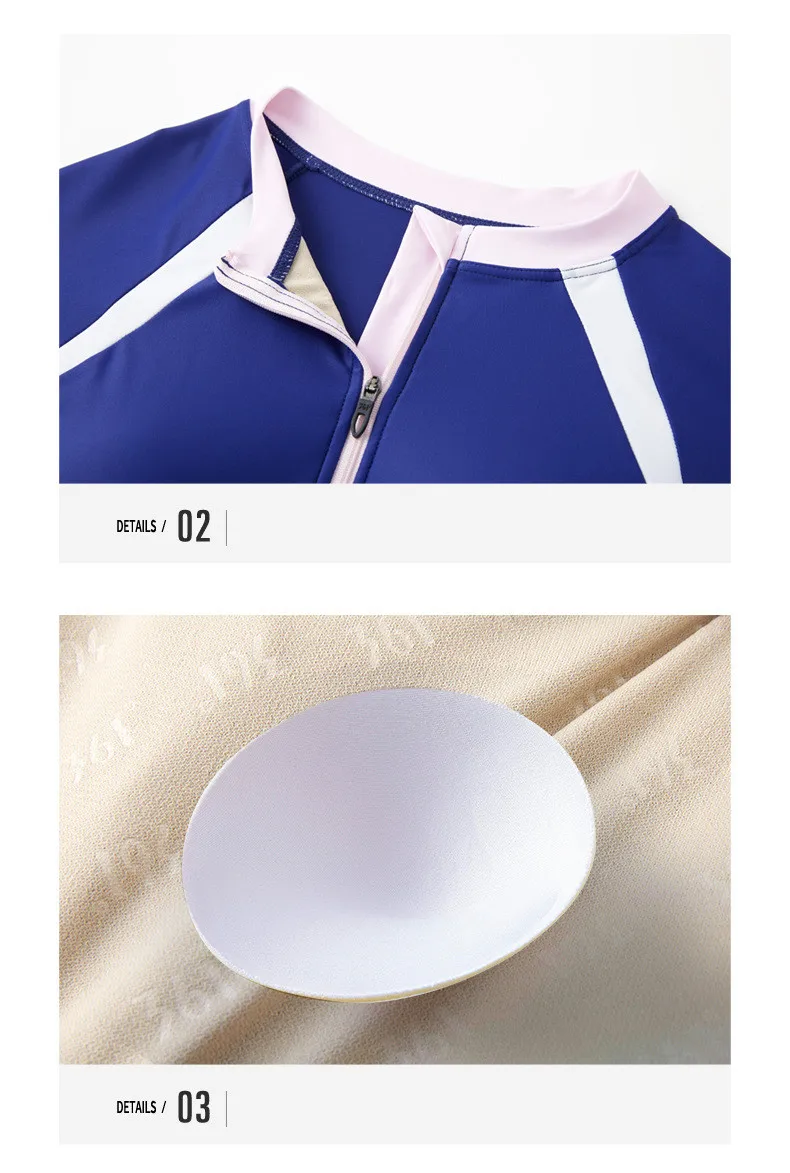 361 Women Two Pieces Long Sleeve Sun Protection Surfing Shirts Diving Tops Bottoms Beach Quick Dry SwimWear Bathing Rash Guard