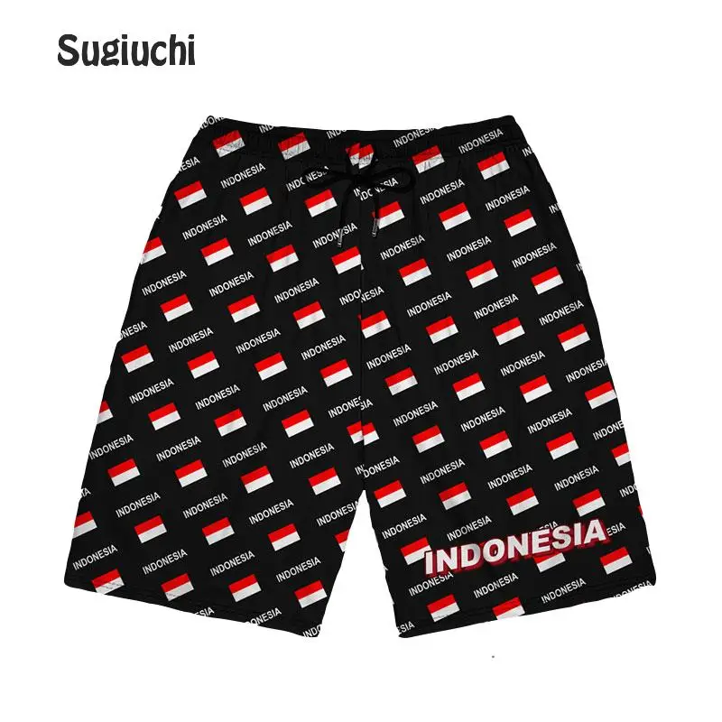 

Indonesia Indonesian IDN Men's Shorts Pocket Board Shorts Bodybuilding Casual Beach Running Streetwear Sweat New Pants Summer