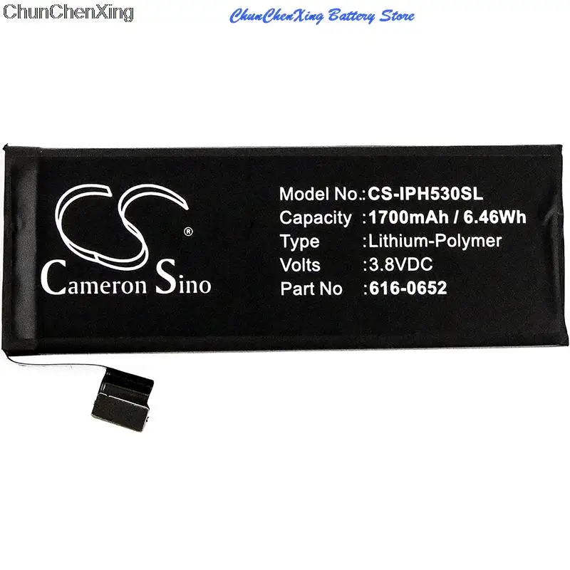 Аккумулятор Cameron Sino 1700 мАч 616-0652616-0720 для Apple A1234,A1457,A1516,A1518,A1528,A1529,A1530,A1533,iPhone 5s