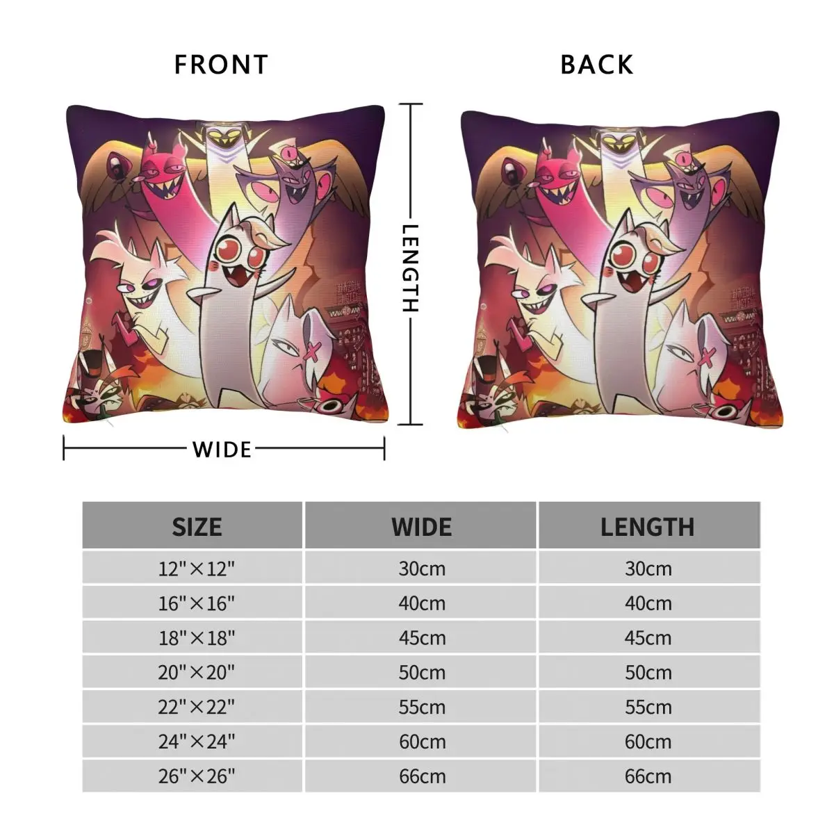 Черная комедия H-HazbinHotels наволочка из полиэстера декоративная чехол для спальни