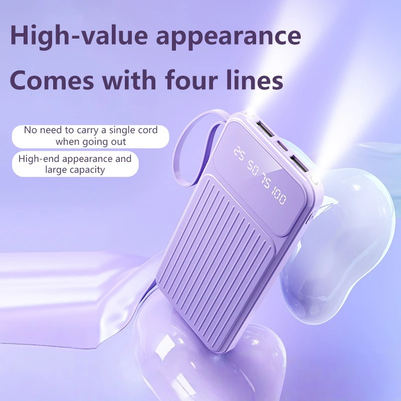 4IN1 100000 мАч Power Bank с быстрой зарядкой и цифровым дисплеем большой емкости для Xiaomi Huawei iPhone 17Promax 2026 (art.: 3920d37e2f075) - 3920d37e2f075