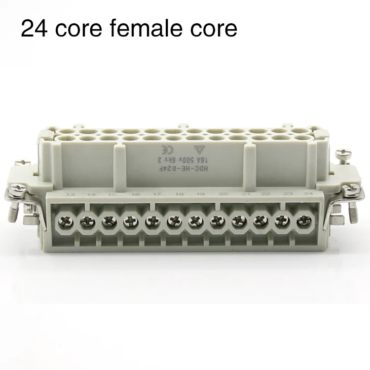 

5 шт., разъемы HDC-HE-024F/M, медные, 24 контакта, 16A, 500V