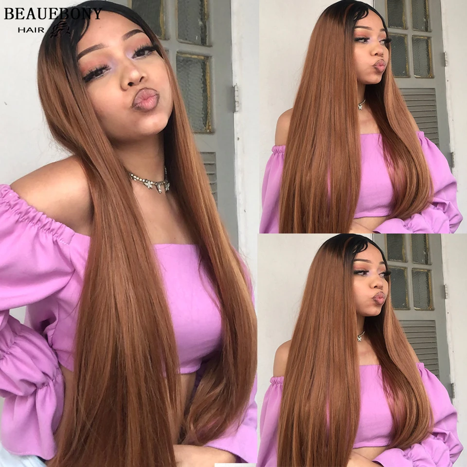 

Brown Wig Lace Frontal 13x4 Straight Lace Wig Ombre Chocolate Brown Lace Front Wigs For Women Glueless Synthetic Lace Front Wigs