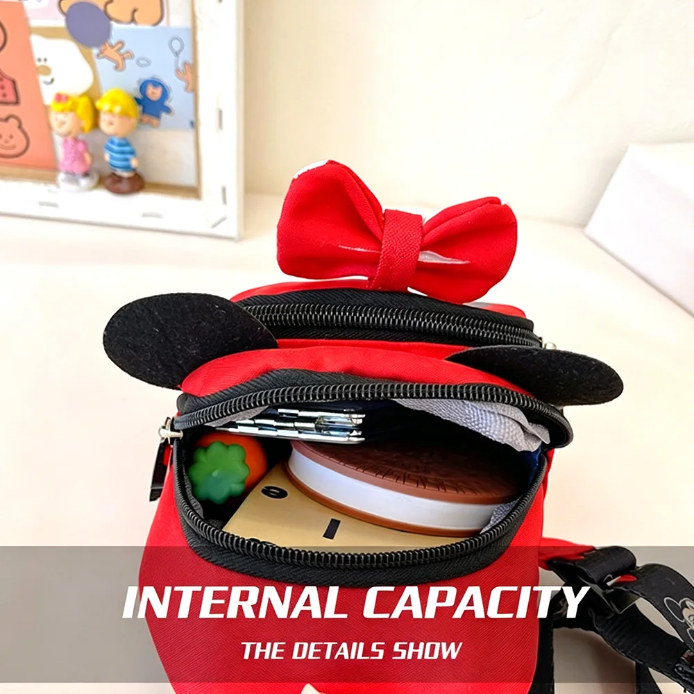 Фото Сумка через плечо с изображением Микки Мауса от Disney, кошелек для монет на одно плечо для мальчиков и девочек, модный милый аксессуар для девочек №4