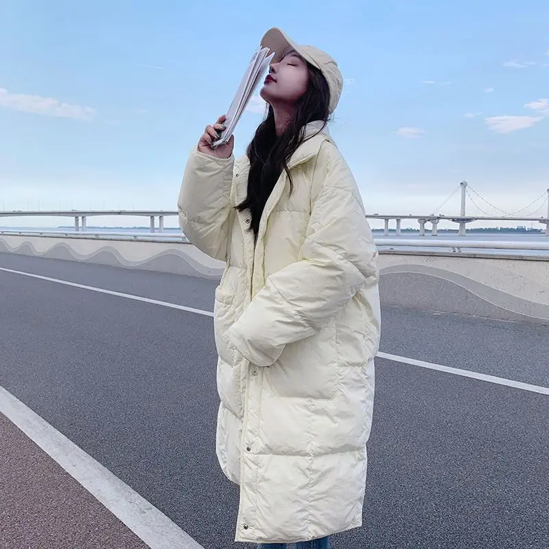 Cotton Coat Women Long Loose Hooded Parkas 2023 Spring New Fashion Warmth Winter Coat Clothing Feminine Cotton Thickening S65