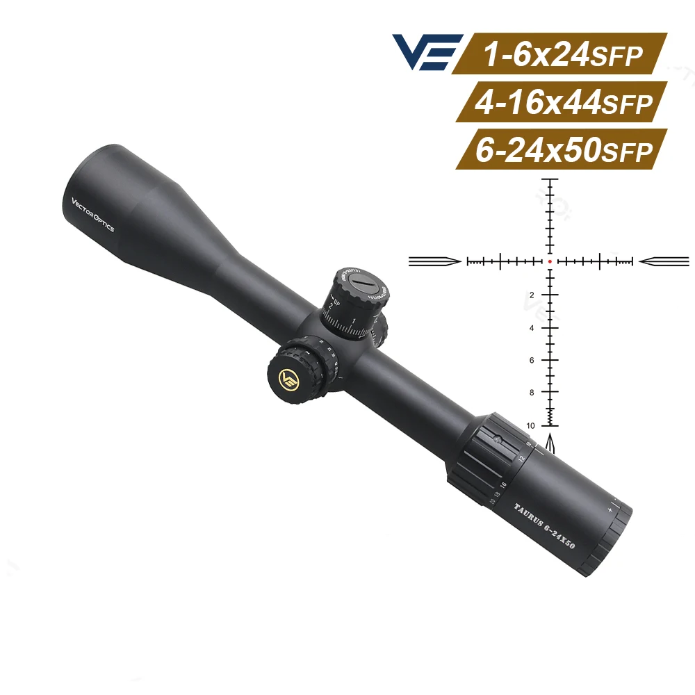 

Vector Optics Taurus 6-24x50SFP Optical Rifle Scope With Zero-Stop Etched Reticle Scopes Tacticle Riflescope fit .3006win Shoot