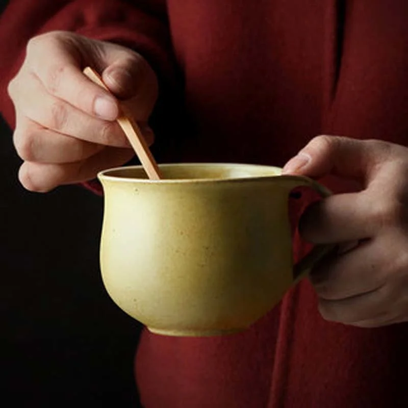 

Japanese Retro Handmade Stoneware Coffee Cup Breakfast Milk Mug Kiln Changed To Simple Household Creative Couple Cups Gift