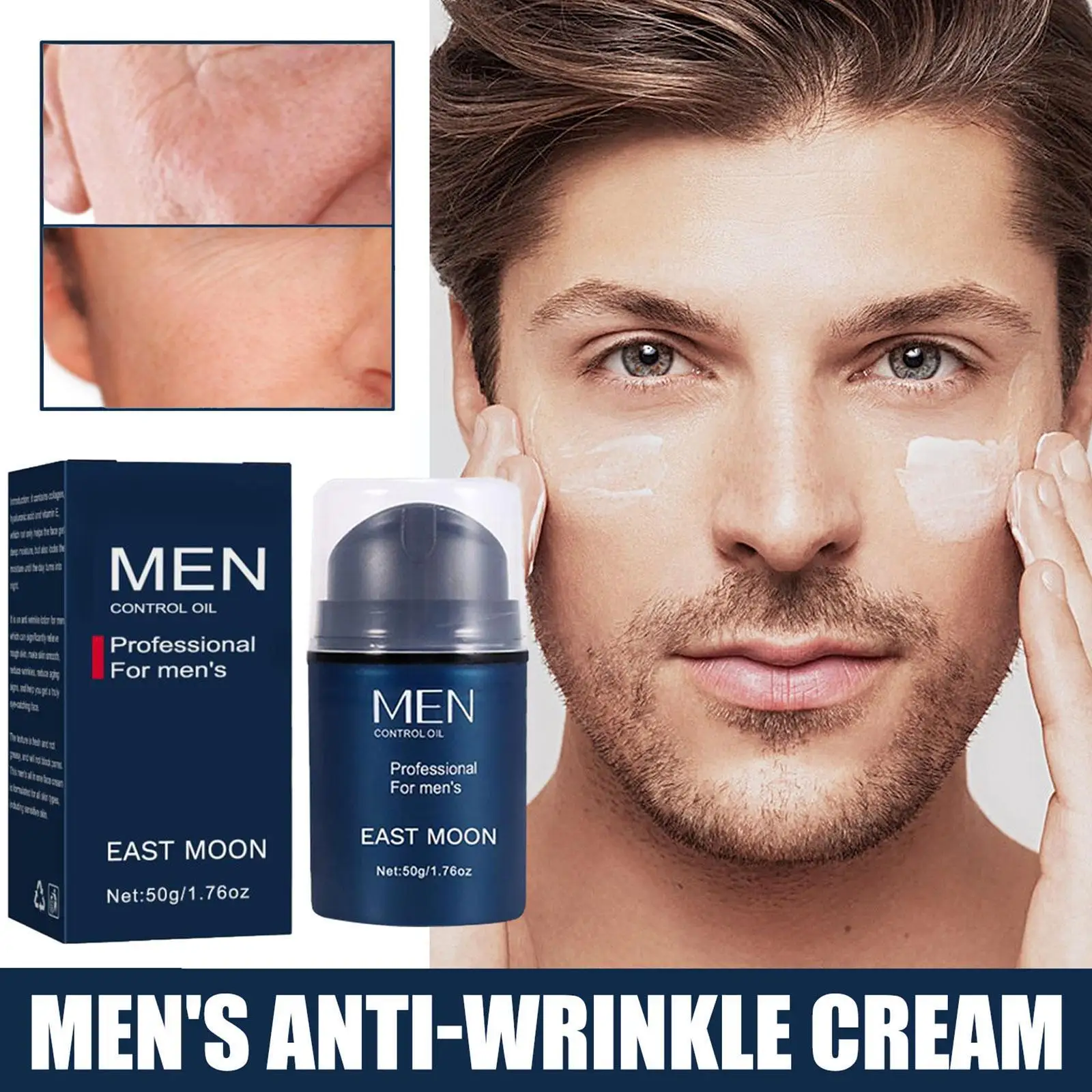 

50g Men Skin Care Moisturizing Oil-Control Face Cream Acne Anti-aging Wrinkle Drop Anti Treatment Whitening Shipping Cream L9I9