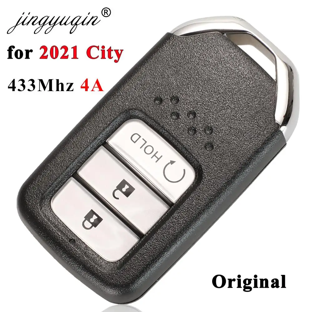 

jingyuqin 433.92MHz 4A Smart Remote Car Key Fob for Honda City 2021 72147-TBX-H0 Original Auto Keyless Go Fob
