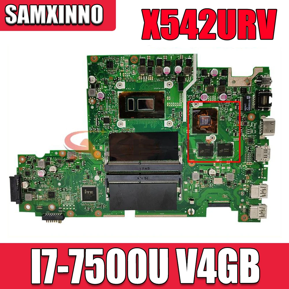 

Материнская плата для ноутбука ASUS X542UR X542URV X542UFX542UQ X542UN A580U, материнская плата I7-7500U CPU GT940M/GTX930M 4 Гб