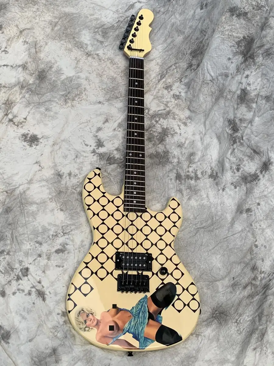 

Electric Guitar Blue Dress Guitar Maple Neck Rosewood Fingerboard 6 String