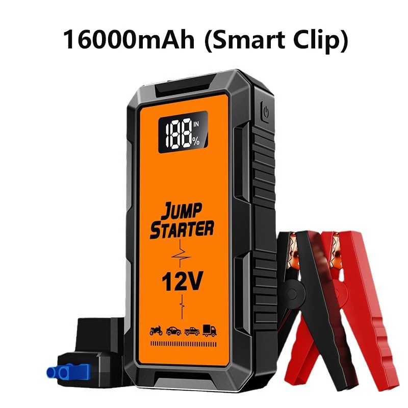 Фото Car Start Power Bank 16000 мАч Jump Starter Автомобильный усилитель Внешний аккумулятор 12 В Пусковое устройство для бензинового дизельного автомобиля Powerbank №5