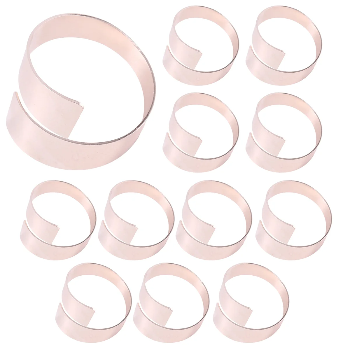 12 шт. металлический декор для стола из розового золота кольцо салфеток весенний