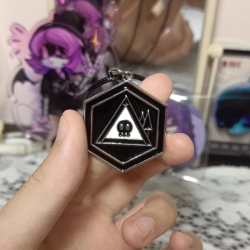 Аниме убийство дронов косплей ожерелье готический череп скелет кулон черная шея