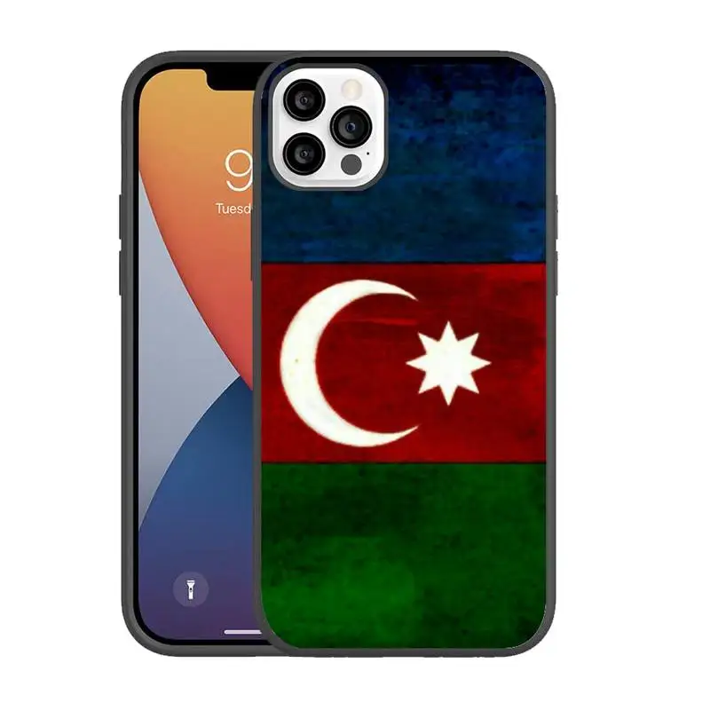 Чехол для телефона с флагом azerjan Buta iPhone 13 12 11 pro max mini x xs xr 7 8 5 se plus мягкий чехол чехлы