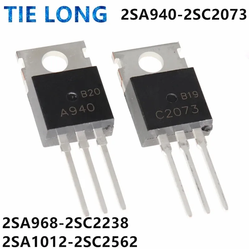 10 шт. 5 пар (5 2SA940 + 2SC2073 ) TO-220 A940 C2073 2SA968 2SC2238 )(5 2SA1012 2SC2562 C2238 |