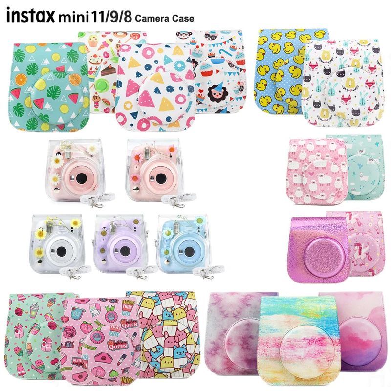 

Высококачественная кожаная сумка для камеры Fujifilm Instax Mini 11 9 8, прочная сумка на плечо для камеры, устойчивая к царапинам Защитная крышка