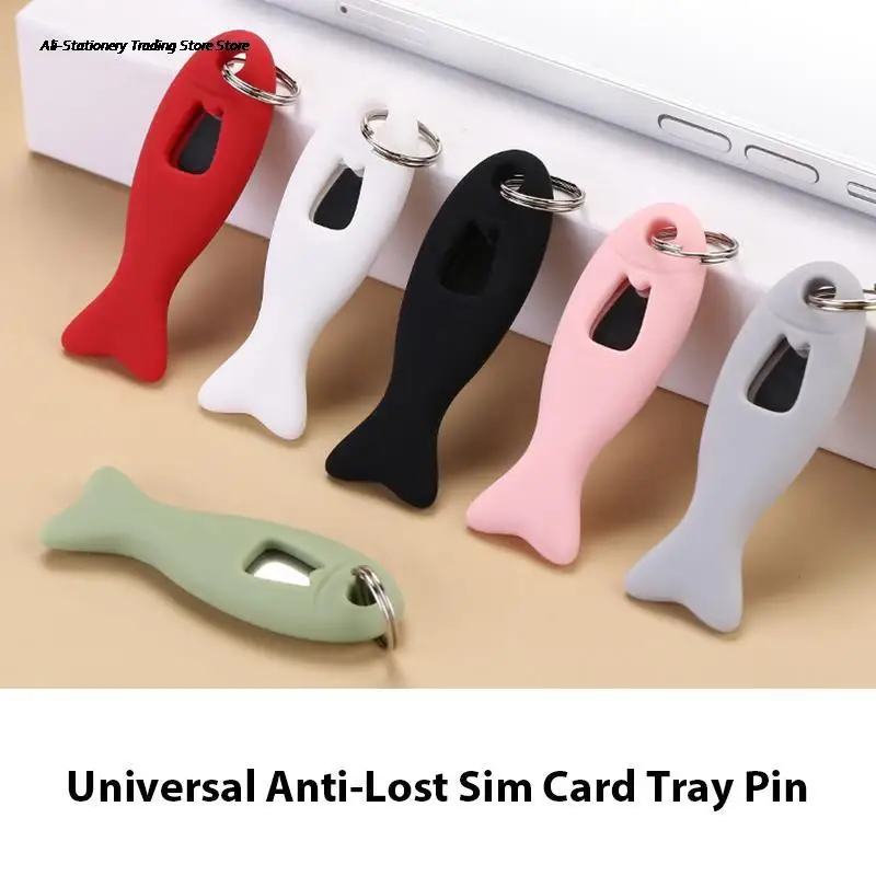 

Loss-proof SIM Card Ejection Pin Eject Tray Open Needle Universal Mobile Phone SIMCard Storage Case Ejecter Tool Keyring Pendent