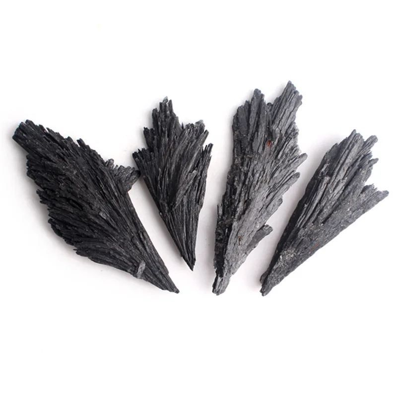 Natural Black Tourmaline Bulk Black Kyanite Crystal Kyanite Blades Fan Shape Reiki Healing Quartz Mineral images - 6