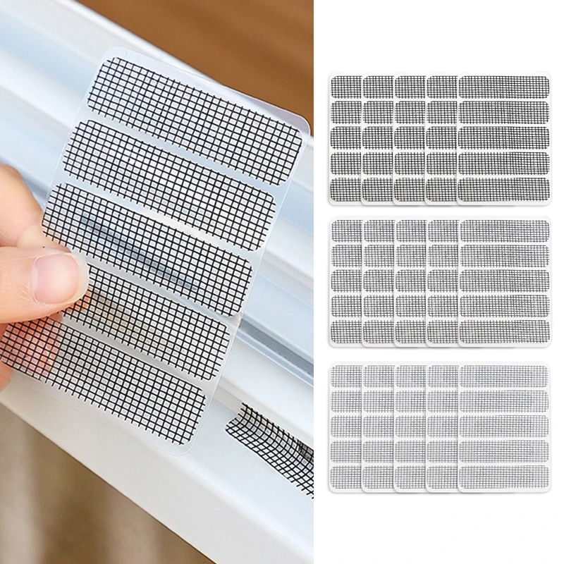 

5pcs Fix Net Window Home Adhesive Anti Mosquito Net Fly Bug Insect Repair Screen Wall Patch Stickers Mesh Window Net Mesh