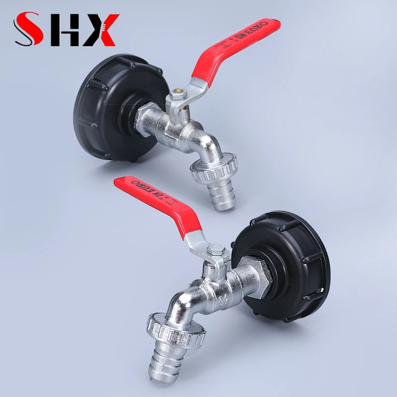 Thicken IBC Tank Adapter S60*6 Coarse Thread to 1/2'' 3/4'' Alloy Faucet High Quality Garden Hose Connector