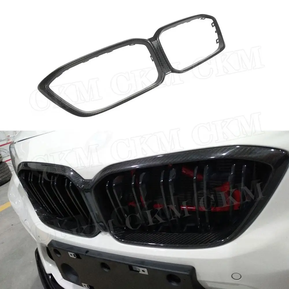 

Dry Carbon Fiber Front Bumper Grille Mesh Cover Outer Frame Cover For BMW 2 Series F87 M2C 2019 2020 Competition Car Styling