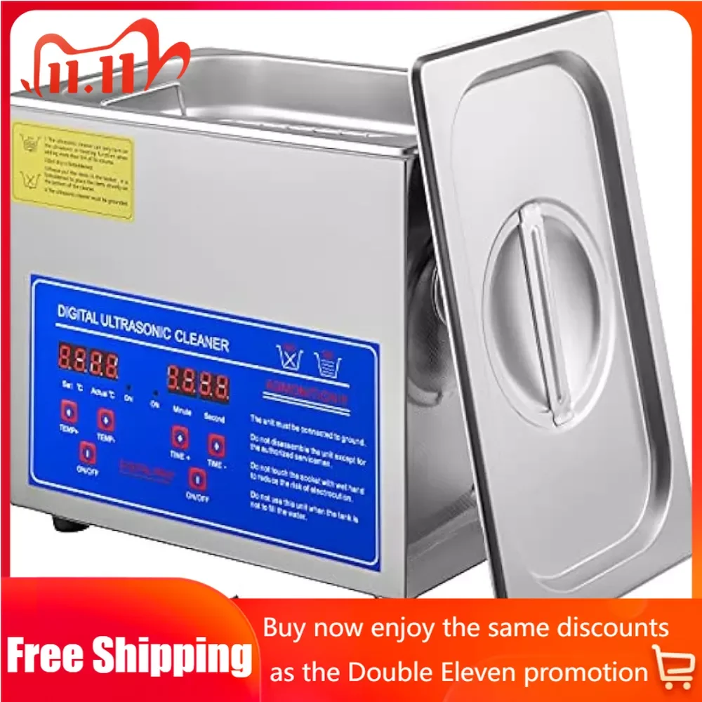 

Ultrasonic Cleaner with Digital Timer & Heater Professional Ultra Sonic Jewelry Cleaner, Stainless Steel Heated Cleaning Machine