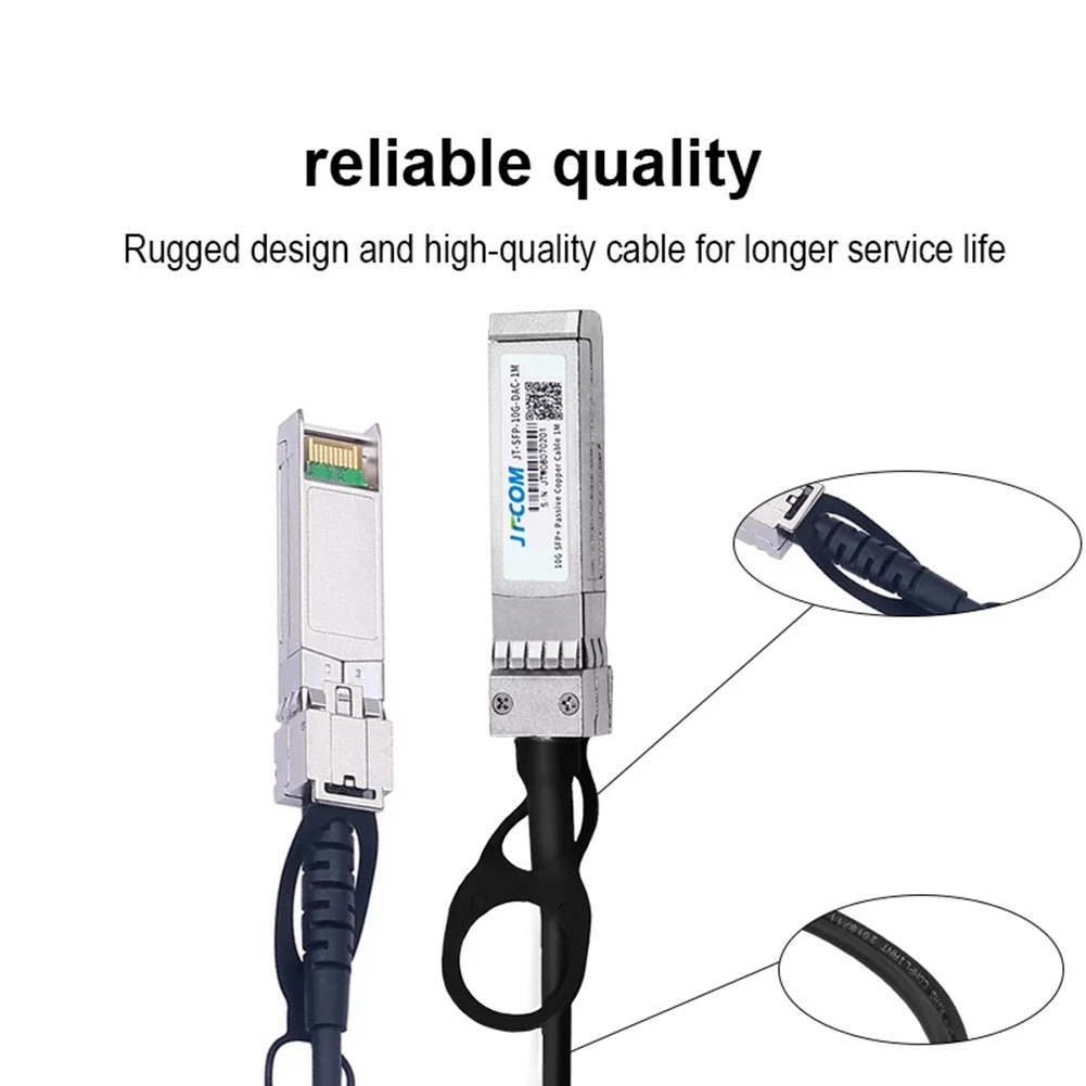 JT-COM 10Gb SFP + DAC Twinax Cable Passive for SFP-H10GB-CU2M Ubiquiti Intel mikrotik Netgear D-Link 3meters | Компьютеры и офис