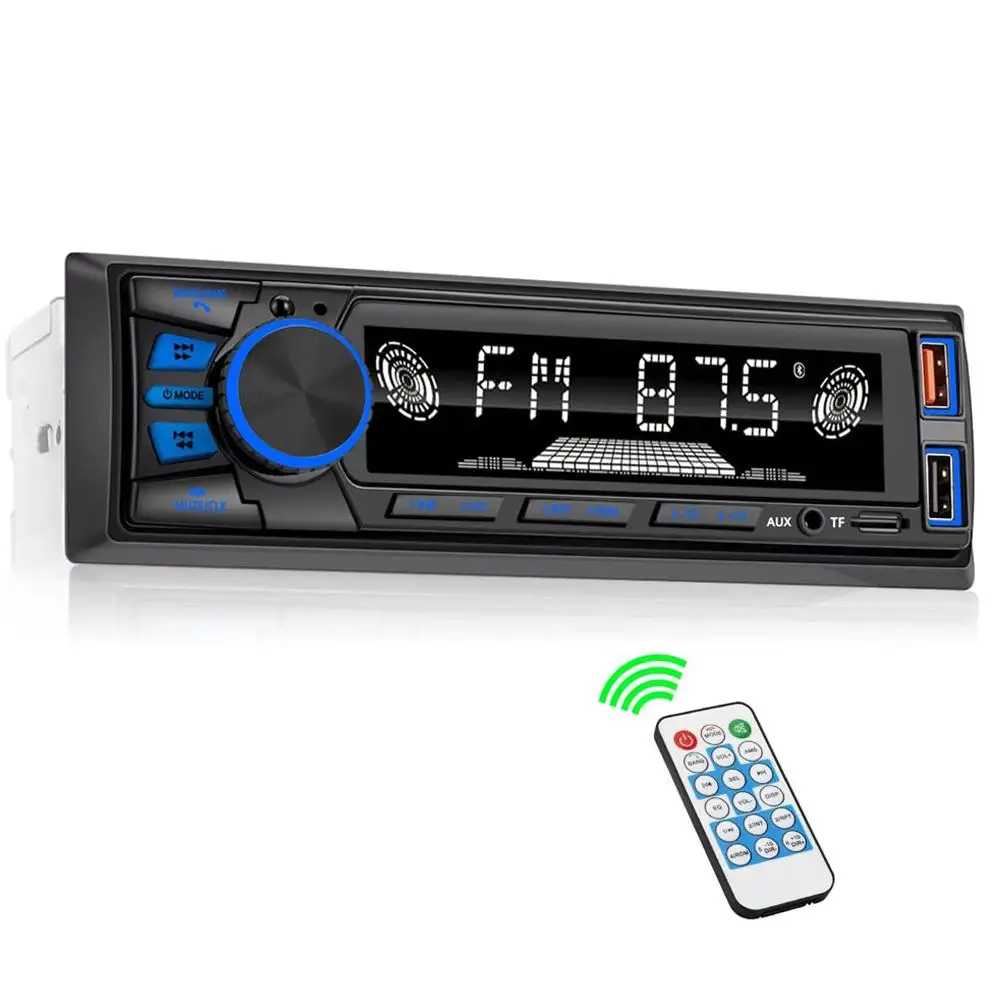 

Car Radio Single DIN Stereo Audio MP3 Player Handsfree/FM/USB/AUX FM Radio With Wireless Remote Control