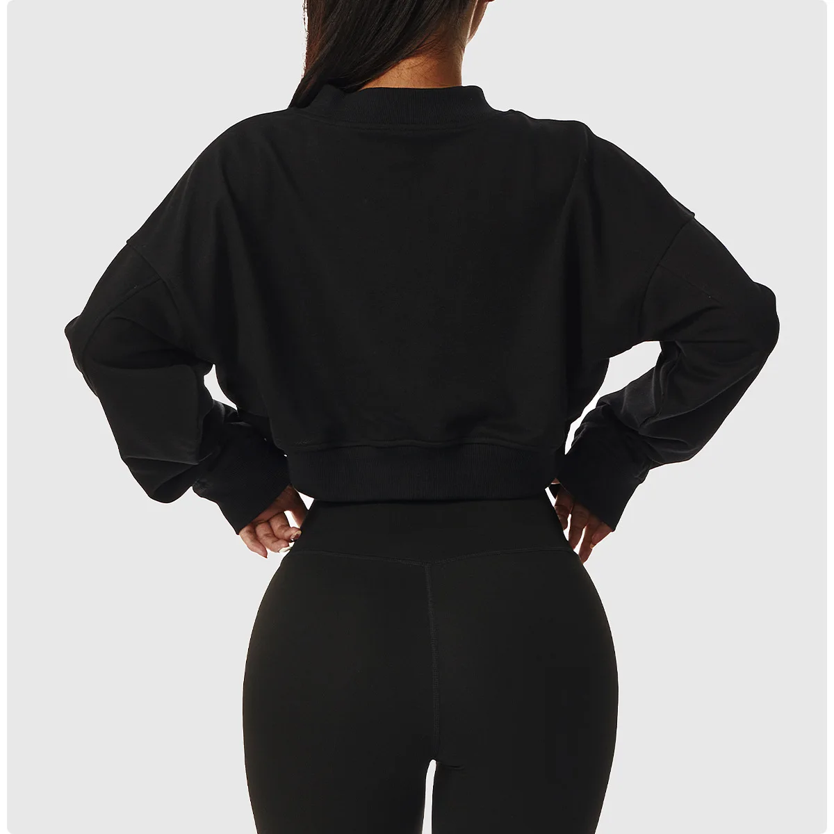 Wyplosz Solid Yoga Long Shirts Exercise Workout Running Fitness Sexy Items Winter Loose Bandage Sweater Loose Casual Solid Color