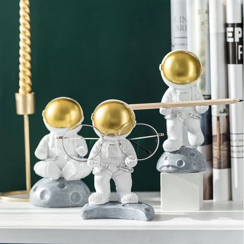 

Astronaut Glasses Holder Resin Eyeglasses Display Stand Craft Funny Desktop Ornament Statues Kids Toys Gift Creative Table Decor