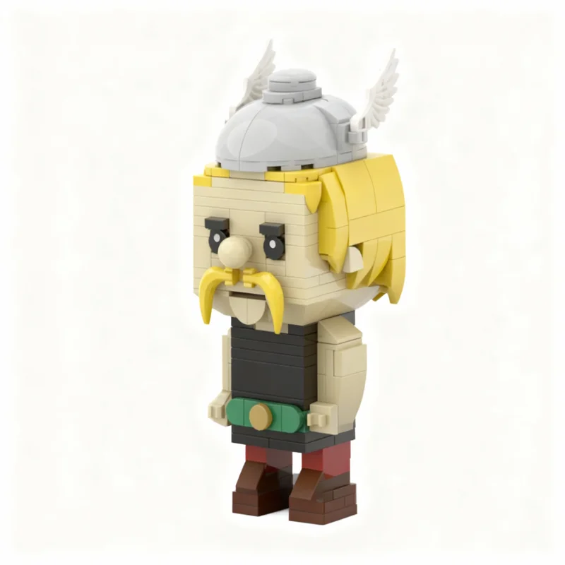 358 шт. MOC BrickHeadz Модель Астерикса, строительные блоки, рождественский подарок, игрушки, архитектурное искусство, декоративное изделие, коллекция DIY, подарок на день рождения (art.: 3920dcd29a5c3) - 3920dcd29a5c3