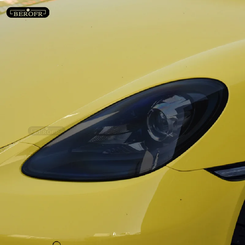 For Porsche 718 Boxster Cayman 2016-On Car Headlight Taillight Protection Tint Film Smoke Black TPU Light Sticker Accessories For Porsche 718 Boxster Cayman 2016-On Car Headlight Taillight Protection Tint Film Smoke Black TPU Light Sticker Accessories