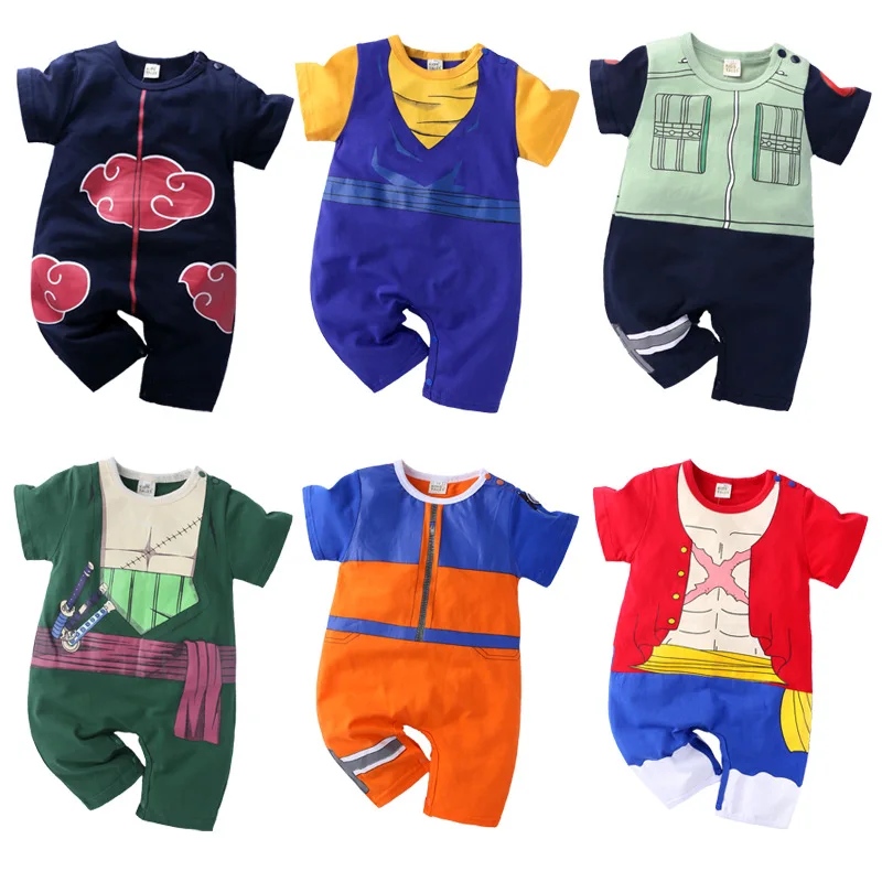 

100% Cotton Anime Cosplay Costume Summer Baby Boy Clothes Newborn Romper Overalls New Born Onesie Infant Jumpsuits 0 - 18 Months