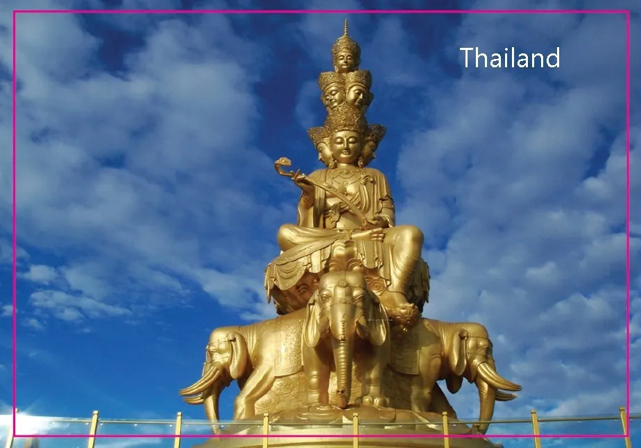 

Прямоугольные жесткие магниты, таиландский Королевский храм Эраван, Будда, металлический магнит на холодильник 5376 для холодильника