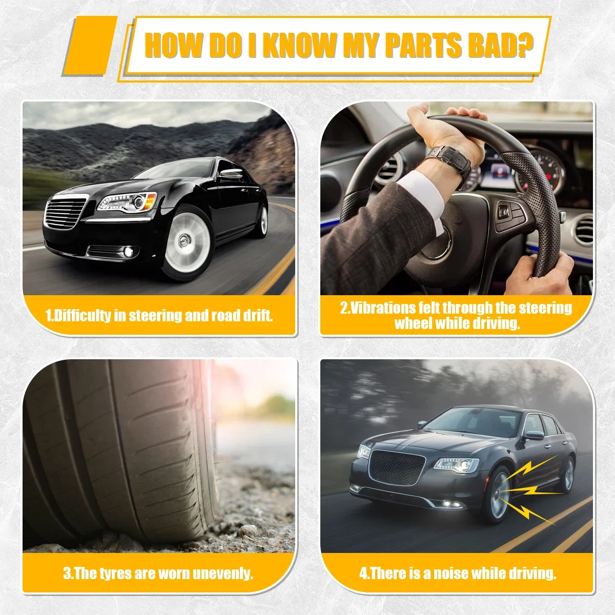 Комплект шарнирных соединений Punino для Chrysler 200 Dodge Avenger 2007 2008 2009 2010-2020 4 шт.