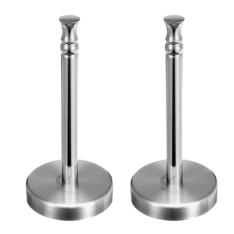 

2X Vertical Paper Towel Holder Stand Stainless Steel For Home Kitchen Countertop
