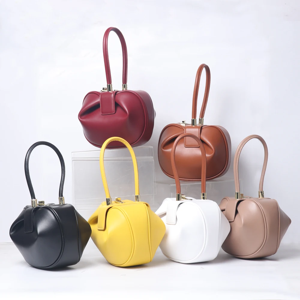 

sac a main Luxury Designer Handbag Women Small Round Design Leather Hand Bag For Women 2023 Fashion Bowling Bag Purse Clutches