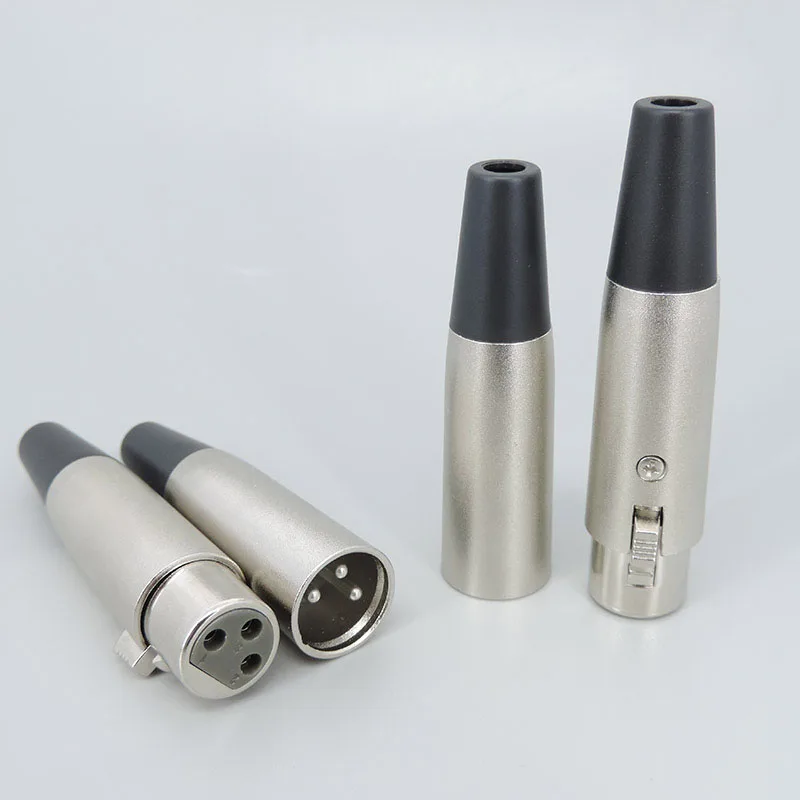 1 шт. металлический XLR 3-контактный разъем папа-мама адаптер для пайки